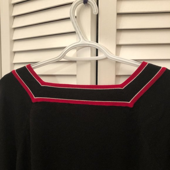 Emma James black and red long sleeve knit tshirt, size 2X - Picture 6 of 6